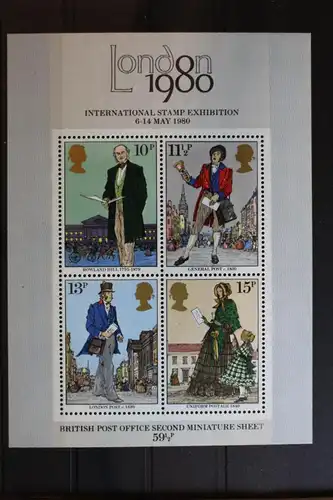 Großbritannien Block 2 mit 804-807 postfrisch Briefmakenausstellung #RR478