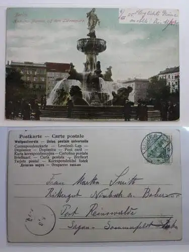 AK Berlin Herkulesbrunnen auf dem Lützowplatz 1905 #PB437