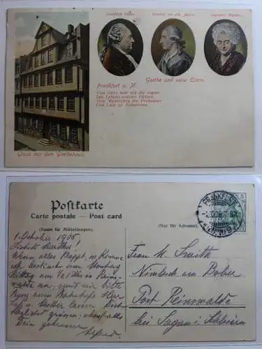 AK Frankfurt am Main Goethehaus Mehrbildkarte 1908 #PB520