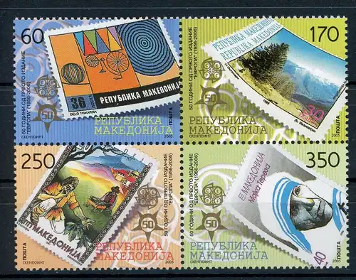 Makedonien 370-373 postfrisch 50 J. Europamarken #IN711