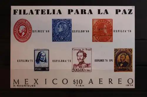 Mexiko Block 21 postfrisch Briefmakenausstellung #RR459