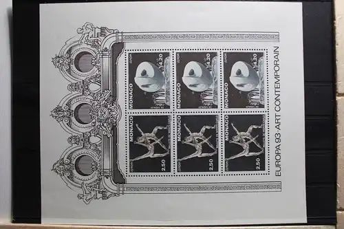 Monaco Block 59 mit 2120-2121 postfrisch Zeitgenössische Kunst #RS012