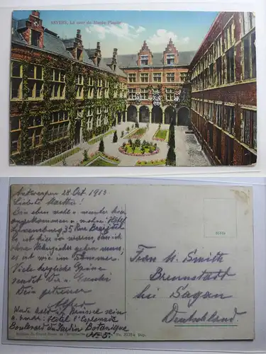 AK Antwerpen Anvers - La cour du Musée Plantin 1913 #PB810