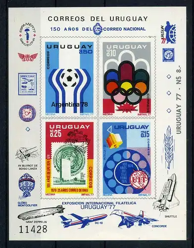 Uruguay Faksimili 1402-1405 postfrisch UREXPO 1977 #OZ941
