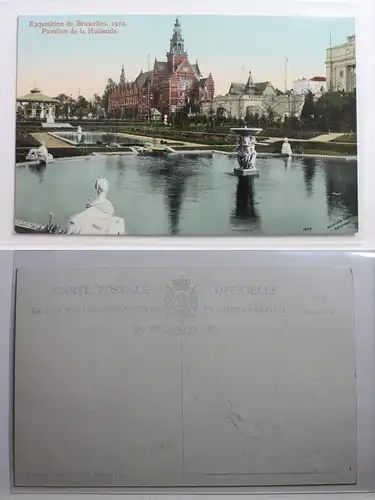 AK Brüssel Weltausstellung 1910 Pavillon de la Hollande #PB871