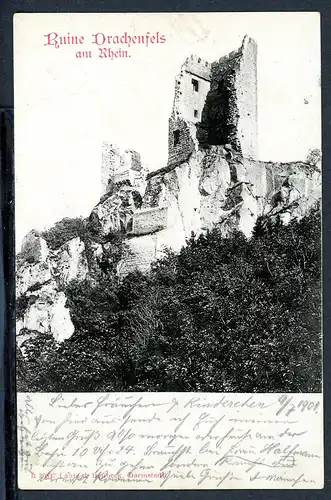 AK Drachenfels Burgruine 1901 #IU949