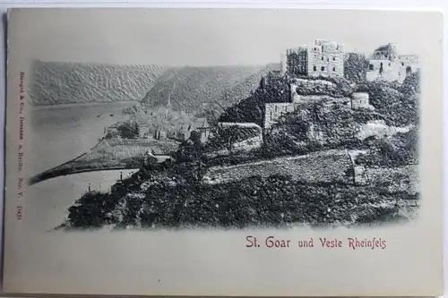 AK St. Goar Burg Rheinfels Künstlerkarte #PD063