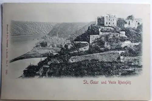 AK St. Goar Burg Rheinfels Künstlerkarte #PD063