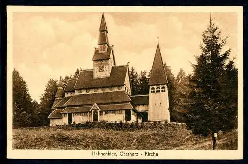 AK Hahnenklee, Goslar Gustav-Adolf-Stabkirche 1926 #IU954