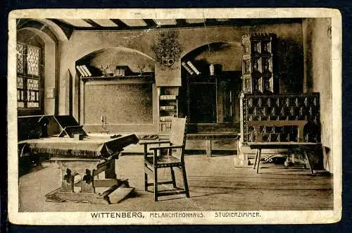 AK Wittenberg Melanchthonhaus Studierzimmer 1914 #IU956