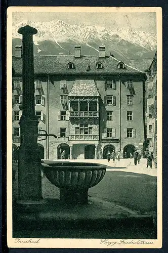 AK Innsbruck Österreich Herzog-Friedrichstrasse, Goldenes Dachl 1927 #IU957