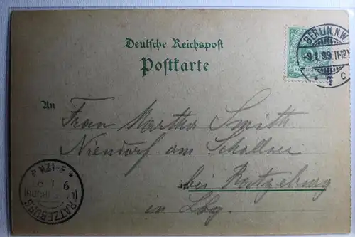 AK Berlin Berolina u. National-Gallerie Mehrbildkarte 1899 #PD153