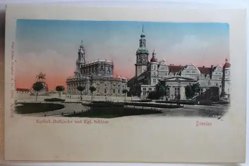 AK Dresden Kathol. Hofkirche und Kgl. Schloss #PD012