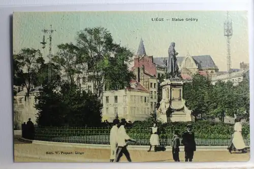 AK Lüttich - Statue Grétry 1910 #PD265