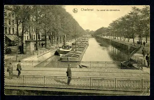 AK Charleroi (Belgien) Canal de derivation 1917 #IU948