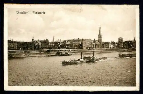 AK Düsseldorf Raddampfer vor Altstadtpanorama um 1900 #IN756