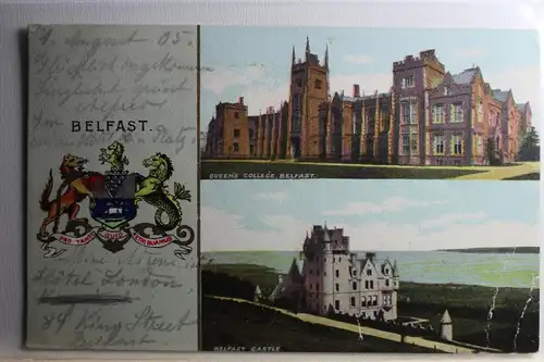 AK Belfast Queens College, Castel Mehrbildkarte 1905 #PD233
