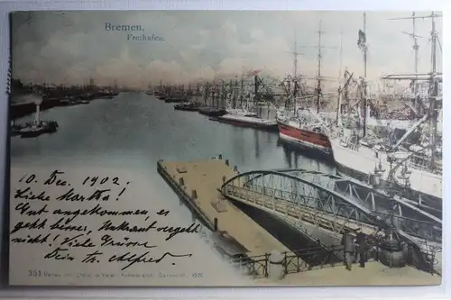 AK Bremen Freihafen 1902 #PD229