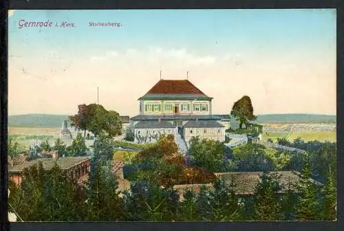 AK Gernerode, Quedlinburg LK Harz Hotel Stubenberg 1915 #IN778