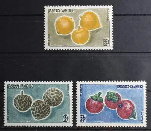 Kambodscha 140-142 postfrisch Früchte #RU581