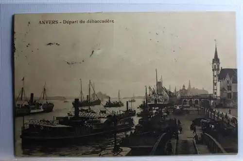 AK Antwerpen Départ du débarcadére 1912 #PD281