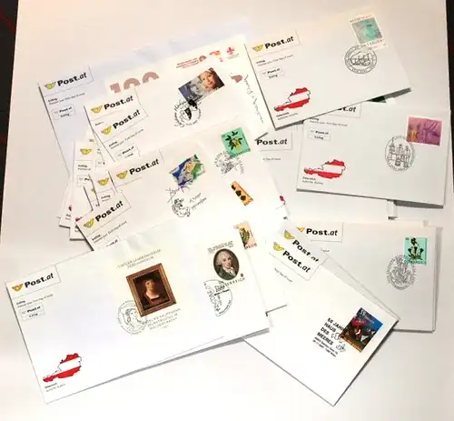 Österreich FDC Lot aus 2007 gestempelt #LO8