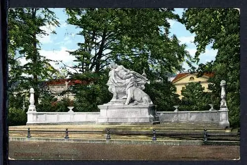 AK Düsseldorf Kriegerdenkmal im Hofgarten, coloriert 1915 #IN759