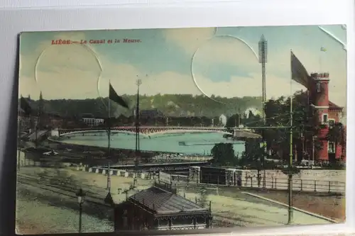 AK Lüttich - Le Canal et la Meuse 1911 #PD263