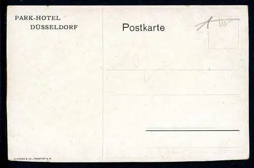 AK Düsseldorf Park Hotel an der Kö 1913 #IN768