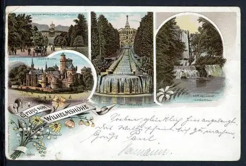 AK Kassel Löwenburg, Kaskaden, Wilhelmshöhe 1898 #IN777