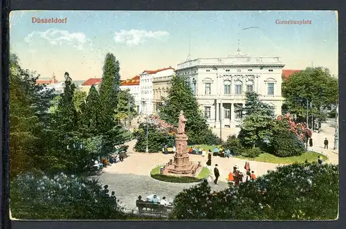 AK Düsseldorf Corneliusplatz, Cornelius-Denkmal 1922 #IN774