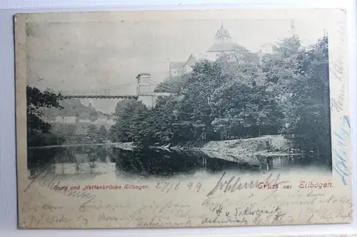 AK Eilbogen Burg und Kettenbrücke 1899 #PD273
