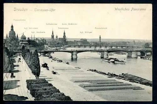 AK Dresden Terrassen-Ufer 1908 #IN783