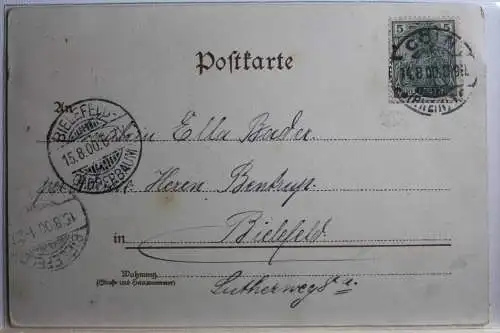 AK Deutschland Künstlerkarte 1900 #PC444