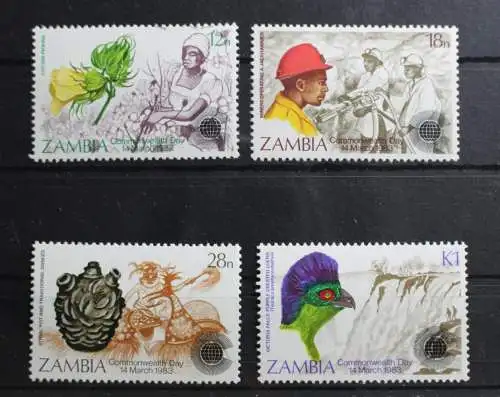 Sambia 286-289 postfrisch Commonwealth Tag #RU944