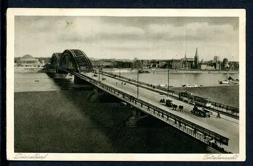 AK Düsseldorf Alte Oberkasseler Brücke um 1900 #IN757