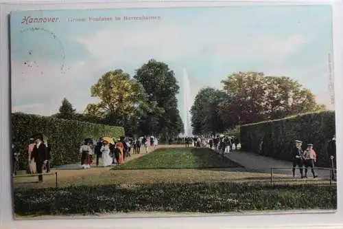 AK Hannover Grosse Fontaine in Herrenhausen 1907 #PC434