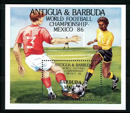 Barbuda Block 109 postfrisch Fußball WM 1986 #GE649