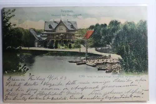 AK Bremen Meierei im Bürgerpark 1903 #PC680