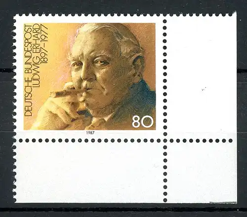 Bund 1308 I Eckrand ur postfrisch Plattenfehler #IN390