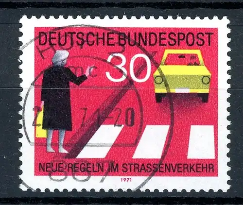 BRD 673 I gestempelt Plattenfehler #GQ321