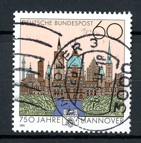 Bund 1491 I gestempelt Plattenfehler #IN451