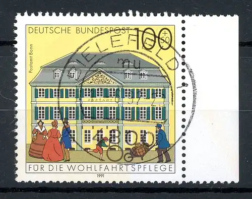 Bund 1567 I Bogenrand gestempelt Plattenfehler #HD326