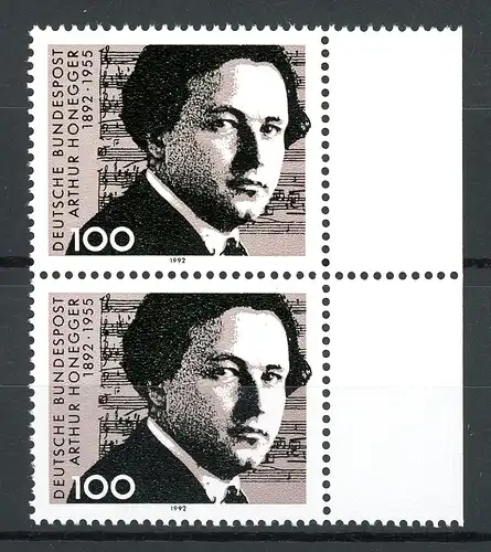 Bund 1596 IV postfrisch Plattenfehler im senkr. Paar #HD338