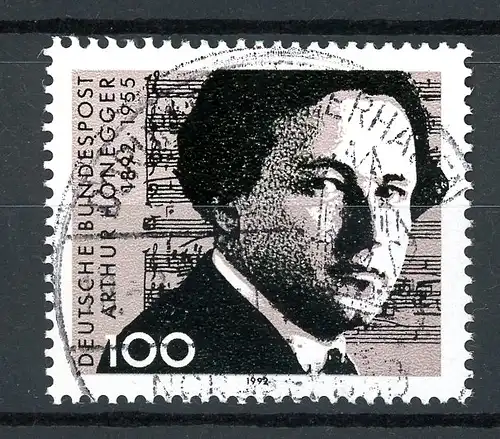 Bund 1596 V gestempelt Plattenfehler #HD344