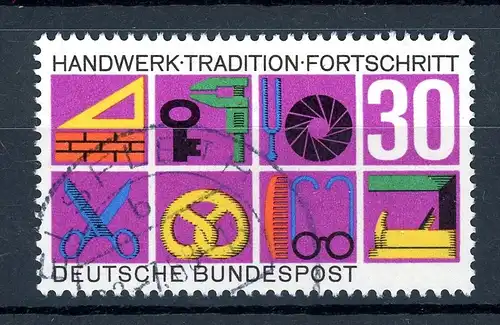 Bund 553 II gestempelt Plattenfehler #HD369