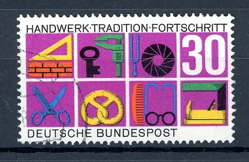 Bund 553 II gestempelt Plattenfehler #HD371