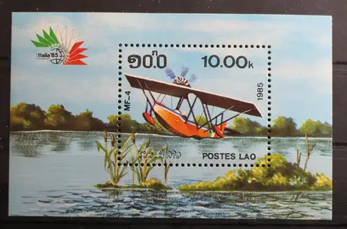 Laos Block 108 mit 865 postfrisch Flugzeug #RX521