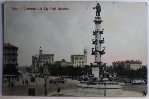 AK Wien Praterstern und Tegetthoff-Monument #PC875