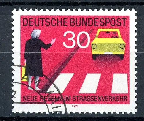 BRD 673 I gestempelt Frankfurt, Plattenfehler #GQ324